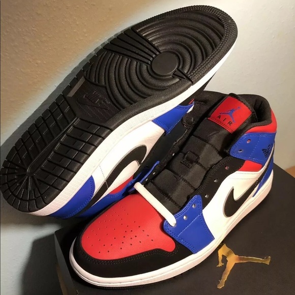 Nike Air Jordan 1 Mid Bred Top 3 - Picture 1 of 6